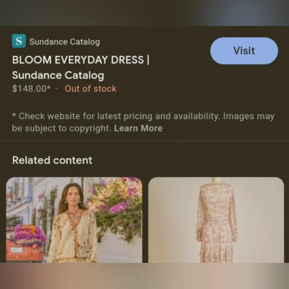 Bohemian Floral V-Neck Cream Dress - Picture 4 of 9